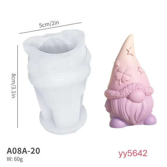 YY5642 Sakallı Elf Cüce Biblo Mum Silikon Kalıp – Fantastik ve Şık Dekoratif Hediye!